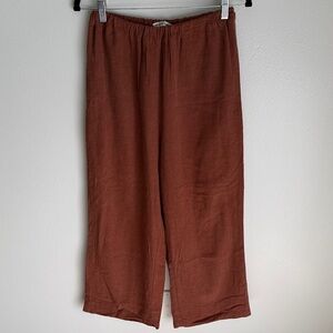 SHADES OF GREY BY MICAH COHEN Wide Leg Flowy Pull On Pants, XS, Brown Orange